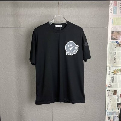 B06 Moncler蒙口 立体印花 卡通标识 立体印花 Logo标识精致升级，灵感源自八十年代复古 原版面料 官方同款 短袖T恤 定制270克同缸染面料 手感