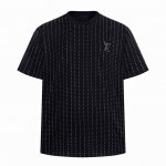独家供应 1V 细条纹水晶串珠短袖 原版18480购入，采用32紧密双纱面料，1*1索罗纳罗，高温烫钻，面料酵洗，定制1：1商标 Size:S-M-L-Xl