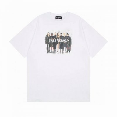 balenciaga 巴黎世家2025 Ss 经典人像乐队直喷印花短袖T恤 本市场No.1的质量 真正天花板品质 全部原版开发注意细节图 避免被盗图商家混发 正