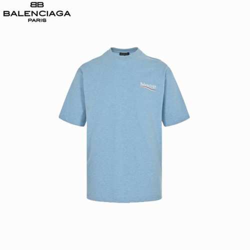 Balenciaga 巴黎世家 雾霾蓝经典可乐短袖 采用进口机器织造而成，布面纹路及毛圈的独特性创造出完美的成衣效果 面料采用净布260克重 搭配320克1*1
