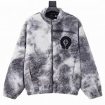 款号Y617 Chromehearts 克罗心 刺绣字母羊羔毛渐变棒球服外套 渠道精品 潮男潮女Zui爱的棒球服夹克，市场各级版本都有 细节你们一定要对比 ，最