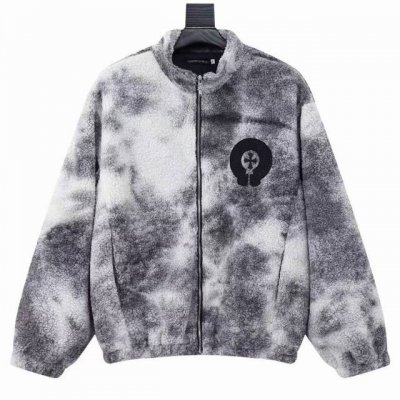 款号Y617 Chromehearts 克罗心 刺绣字母羊羔毛渐变棒球服外套 渠道精品 潮男潮女Zui爱的棒球服夹克，市场各级版本都有 细节你们一定要对比 ，最