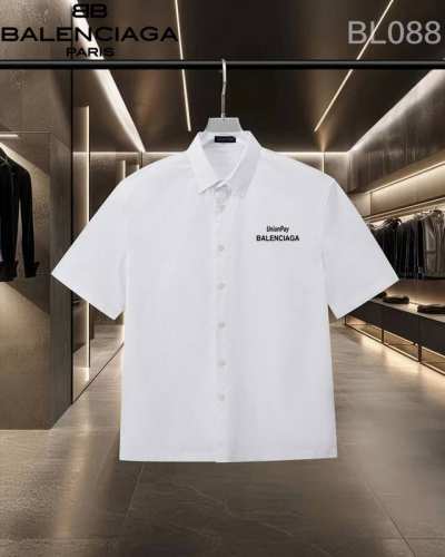 隔天出货 Balenciaga 巴黎*世家 爆款来袭 经典Logo印花短袖衬衫 2025Ss官网新款短袖 衬衫 衬衣，精美直喷Logo印花 高端版本，专柜定制面