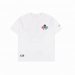 chrome Hearts 克罗心 彩色满皮标十字架短袖T恤 采用直喷进口机器印花 五金辅料均开磨定制 正确配置 黑色2025克罗心正品包装 克定制定染双纱棉