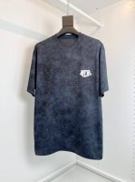 25春夏新品 Dio迪*男士烧花染短袖T恤 精益求精的贸易订单渠道,打破常规复刻. Os版型 高端烧花染色工艺，打造半时尚造型，客供高支密鲁棉,柔软细腻温润轻盈
