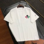 p130 克罗心 2025新款刺绣涂鸦印花短袖T恤△原版面料△高版本Δ高品质网红明星同款320克成衣洗水刺绣马蹄十字架涂鸦工艺马蹄十字印花超级百搭好看的一款短