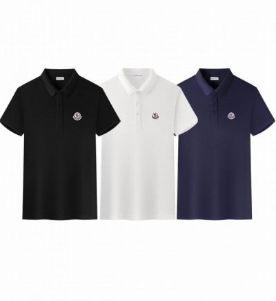 上新款号: M2004 Moncler 蒙口2025新款短袖翻领polo衫 定制：徽章绒标字母Logo 男女同款 采用定制丝光珠地棉面料 面料细腻舒适透气亲肤感
