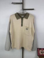 款号G23 新款Loewe罗意威拼色刺绣翻领学院风polo针织衫开衩毛衣 时尚不分季节 谁先穿谁先美 超级温柔的配色质感绵密柔软 秋冬的过渡季节贴身穿保暖程度是