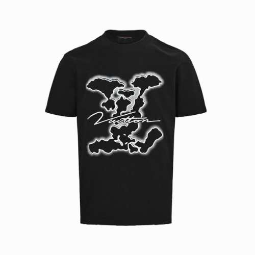 louis Vuitton 路易威登 25Ss 云朵大字母Logo刺绣短袖 32支双纱280克高克重纯棉面料，同缸定织定染原版同色螺纹，进口机器万针饱满刺绣工艺
