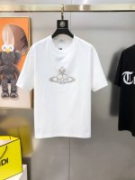viv*Enne Westwood 西太后2025春夏新款原单男士圆领短袖T恤 专柜同步售卖 爆款高端品质 高版本 Os版型阔版 烫印Logo图案设计 定制进口