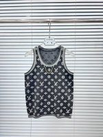 Louis Vuitton Lv 驴家老花四叶草字母提花链条针织背心 款号：25670104702 颜色：灰色 尺码：均码 80-125斤