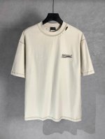 5503# 高品质 Balenciga 巴黎世家 反转反穿 双面可穿 可乐刺绣圆领短袖T恤 采用纯棉柔软面料，对色定染面料，磨破工艺 进口立体前后绣花工艺，潮流
