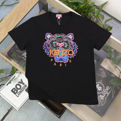 款号 Su712 高版本 2025新款Kenzo高田贤三刺绣老虎头图案Logo绣花休闲情侣短袖T恤 简单整洁的配色 吸睛且高端大气 胸前几十万针精工刺绣 依然保