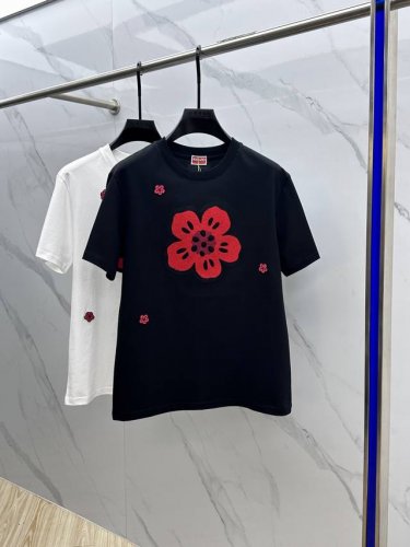Kenzo* 2025Fw春夏新品圆领打底外穿T恤，立体感Logo纯棉半袖 活性纯棉，手感面糯有骨感，柔而有韧性。工艺处理，韧性和抗皱性能得到大幅度提高。剪裁很