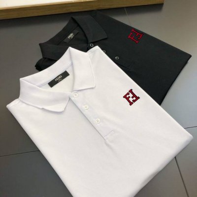 Fendi芬迪 小刺绣 夏季男士新款翻领短袖polo衫，定制面料 透气舒适度高，细节无可挑剔，品牌元素设计理念，体现高品质。手感细腻柔软！呈现休闲裁剪，上身版型