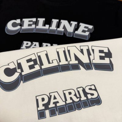 celine 赛琳 经典立体字母印花情侣款圆领短袖 穿上就是舒适自在 减龄又显瘦的存在 慵懒而随性 结合干净简单的色系就特别耐看 适合日常穿着 复古标识 显得格