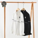 上新 ！！ ！！！ 克罗心Chrome Hearts 高品质美式复古纯棉字母水洗做旧长袖衬衣外套 高街潮人款 面料为全棉水洗面料 高温定型 轻度沙洗 绝不褪色