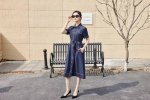 burberry 25爆款上新！气质翻领拼格子天丝牛仔连衣裙 原版开模复刻 重磅大摆口袋连衣裙 工艺 配本布腰带 Smlxlxxlxxxl S码 肩宽41，胸围