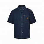 Louis Vuitton 路易威登 巴黎走秀款牛仔蓝短袖衬衫 原版材质高订牛仔面料采用480G牛仔布，每一件都必须洗水，手感透气舒适，Yb订制，订制五金纽扣，