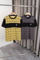 x024 Coach驰25Ss新款T恤，经典老花系列拼接款+品牌Logo刺绣工艺，高度定制260克双纱纯棉面料，面料柔软 时尚百搭 男女同款 颜色：黄色，黑色，