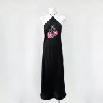 款号 Jr0108 颜色 黑色 成分 100%Silk 尺寸 Xs S M L 胸围 腰围 长 Bust Waist Long xs 77 74 103 s 8