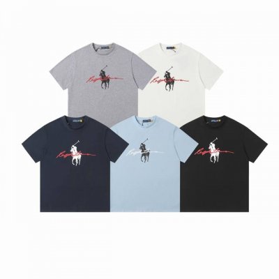 款号：A005 拉夫劳伦Ralph Lauren经典印花圆领基础短袖 270克 双纱面料 定织定染螺纹 原版贴纸 扫码可进官网 大版型宽松有型 最大可穿210斤