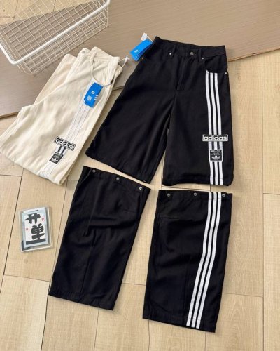 平铺图』 阿迪达斯三叶草经典三道杠可拆卸长裤短裤二合一 男女同款 Adidas 愿景：我们的运动激情让世界变得更和平！态度：Impossible Is Noth