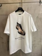 1215# Blcg 25Ss 新款鞋履短袖T恤 白色 码数 1234