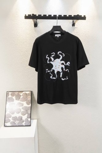 顶级版本 款号K465 罗意威2025新款章鱼图案刺绣Logo情侣款短袖T恤 高版本高版本 原版面料 数码直喷印花工艺 网红明星同款 高版本 高 品质 面料采用