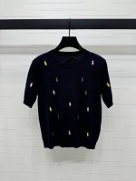 上新原单高端品质 Ralph Lauren pol* 2025春夏最新系列！镂空菱格针织短袖！定制丝毛纱线织造 细腻肌理 柔软舒适 针织短袖裁剪 螺纹包边增添精