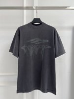 顶级最高版本 尺码偏大 B家 巴黎世家 Balenciaga 经典溶解重工艺印花圆领半袖T恤短袖 男女同款 情侣款 宽松版型 最高版本 原版面料 高版本 高品质