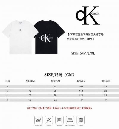 100 Ck新款胸前字母背后大标字母男女同款必备热门单品 网红搭配-海外订购大标质量升级！高克重纯棉料子透气舒服-男女同款-小红书热门推荐主搭配必备神器夏季店主