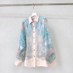 款号：25039 成分：100% Silk 尺寸：0 1 2 3 脚围 胸围 长 Hem Bust Long 0 128 128 70 1 132 132 71