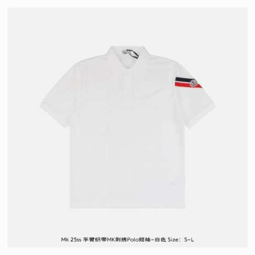 moncler 蒙口 25Ss 手臂织带Mk刺绣polo短袖-白色 纯棉珠地棉面料经典款polo衫 经典系列 图案装饰让商务休闲风增添了经典的色彩 整体高级简单