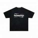 Balenciaga 巴黎世家 巴黎字母印花短袖T恤 定织定染280克精梳棉重磅面料 螺纹零色差 细节完美 区别市面通货版本 欢迎对比 男女同款 上图必卖款 颜