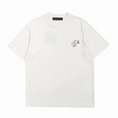 顶级复刻版本]品名: Louis Vuitton 路易威登 新款别针毛织针织休闲圆领短袖T恤 颜色：黑色 白色 尺码：Xs-L 面料: 进口14针织机尽节字码做