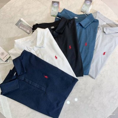 polo 拉夫劳伦经典款专柜设计翻领短袖Tee 纯白 黑色 浅灰 深兰 牛仔兰 面料亲肤柔软 ，微微拉绒磨毛 手感软绵 ，吸湿排汗透气性也很好，不易气球 加固色