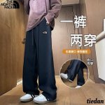 160北面The North Face春季新款，男女同款松紧腰卡尔棉休闲裤，男士百搭直筒裤，显瘦卫裤长裤！ 裤子版型宽松 细节完美 全棉磨毛针织面料耐磨耐脏 立