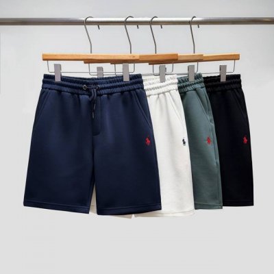 b01#拉夫小马中裤 颜色：黑色 宝蓝 米白 灰绿 尺码：M-3Xl 面料：300克双面布