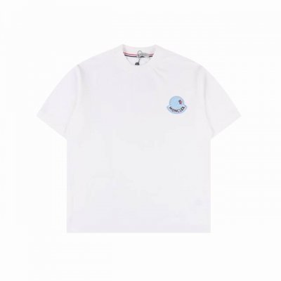 moncler 蒙口2025Ss毛巾绣签名Logo短袖T恤 定制云舒绒棉平纹柔软细腻舒适贴肤标志性Moncler标识点缀于胸前 仿佛艺术家的灵魂印记辨识度拉满低