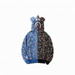 上新 本地自取310 高版本 bape 暴力熊联名款黑蓝拼色单帽卫衣 形象让你成为最靓仔 官网发售款｜超级推荐｜超人气单品 亮点满满 秋冬宽松连帽卫衣 不起球不