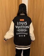 Louis Vuitton Lv 路易威登裂纹春季宽松夹克棒球服外套 官网发售｜超强版型｜男女同款 精选垂感一流复合双层南韩丝高级面料 手感超棒 丝滑垂坠 质感