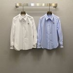 Pra*25Ss 袖口重工烫钻点缀气质翻领衬衣 ，高级面料，颜色:图片2色，面料：精纺棉面料 Smlxl P290