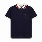 Gucci刺绣双G 特点 原版定制 适合代购 克重 250克 辅料 原版定制 做工 纯手工 尺码 M L Xl Xxl 颜色 杏色 藏蓝 饰双G珠地棉polo衫