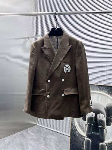 杜嘉班纳 Dg 2025Ss春秋新款 亚麻 西装 西服 高端版本 专柜定制面料 透气舒适度高 细节无可挑剔 品牌元素设计理念 体现高品质 手感细腻柔软 呈现休闲