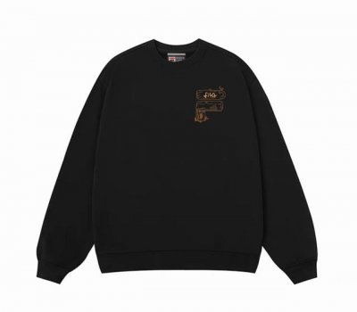 Fila斐乐火焰冬季春季圆领卫衣 原版面料高版本高品质 网红明星同款 优选新疆华棉面料 pu直喷印花Logo工艺 定制定染 手感非常舒服 超级百搭好看的一款卫衣