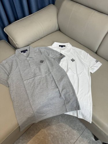 Lv 路易 25Ss新款 撞色领珍珠扣 Logo刺绣polo 230克重双纱全棉珠地 颜色：黑 白 码数：S M L Xl