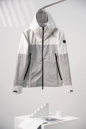 Moncler盟可睐 Ss23 拼接连帽拉链长袖夹克外套