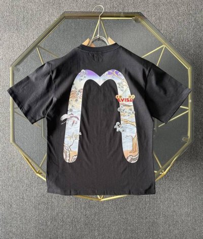 顶级版本Evisu 福神仙鹤大M印花T恤 25Ss夏季新品，进口机器印花，色彩鲜明，颜色正，不脱落，不开胶，采用环保颜料，无甲醛，无异味，领口订制织带包边包条，