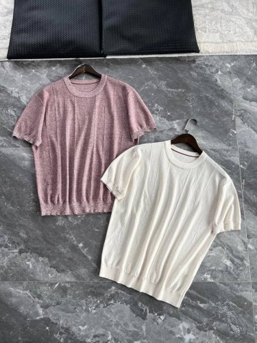 春夏Ss横机织法可溯源纱线客供天丝莱赛尔+雨露亚麻面料舒适透气如婴儿肌肤般男士圆领廓形针织短袖T恤衫 贸易公司渠道稀出，领先发售！来自意大利顶级奢侈品牌，亦庄亦